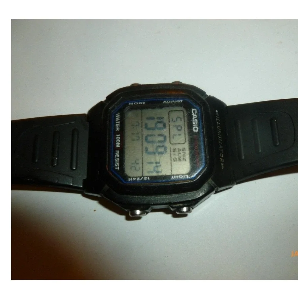 Casio Illuminator Men's Watch F‑108WH – Black Resin Digital Watch with Backlight
